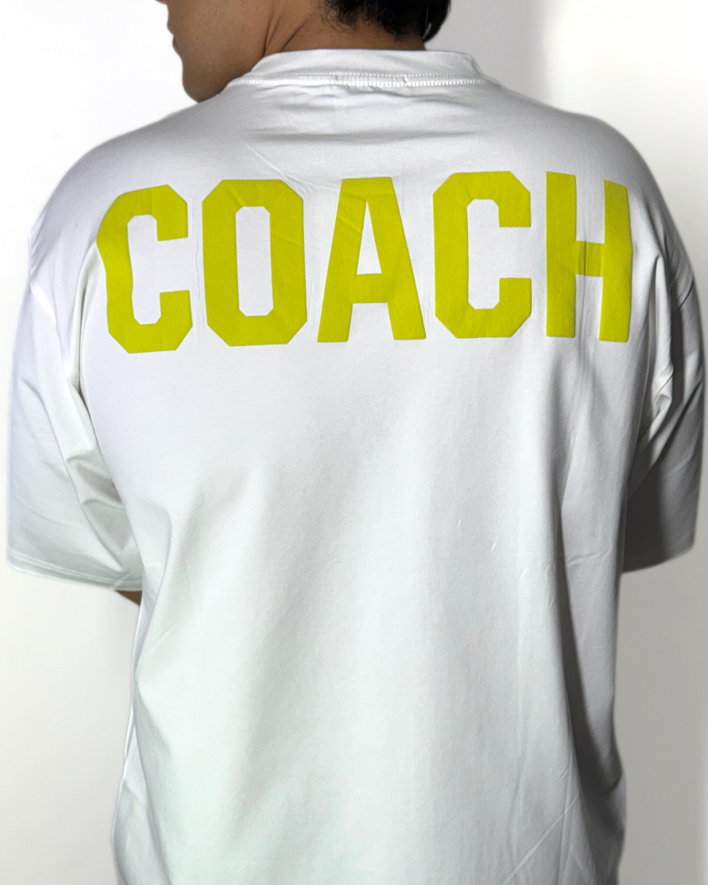 Camiseta Oversize Gallery Dep "COACH" Blanco-verde