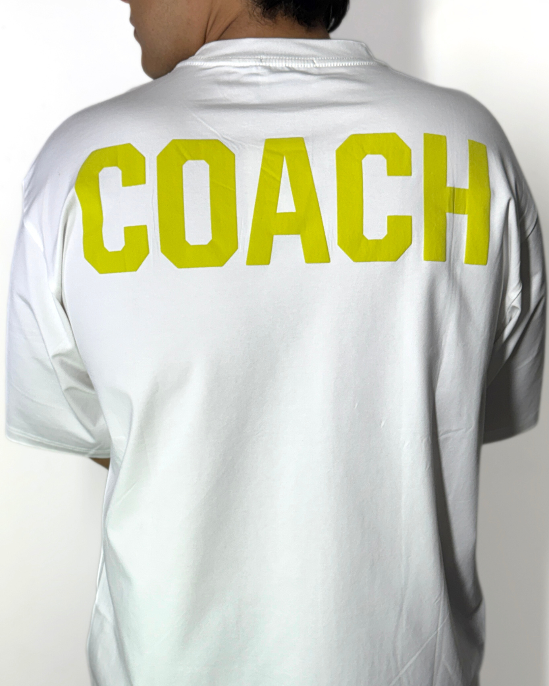 Camiseta Oversize Gallery Dep "COACH" Blanco-verde