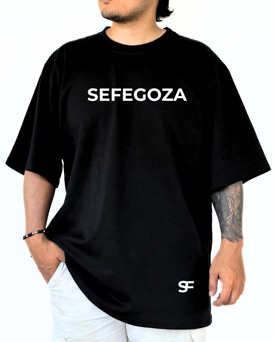 Camiseta oversize Qatar negro