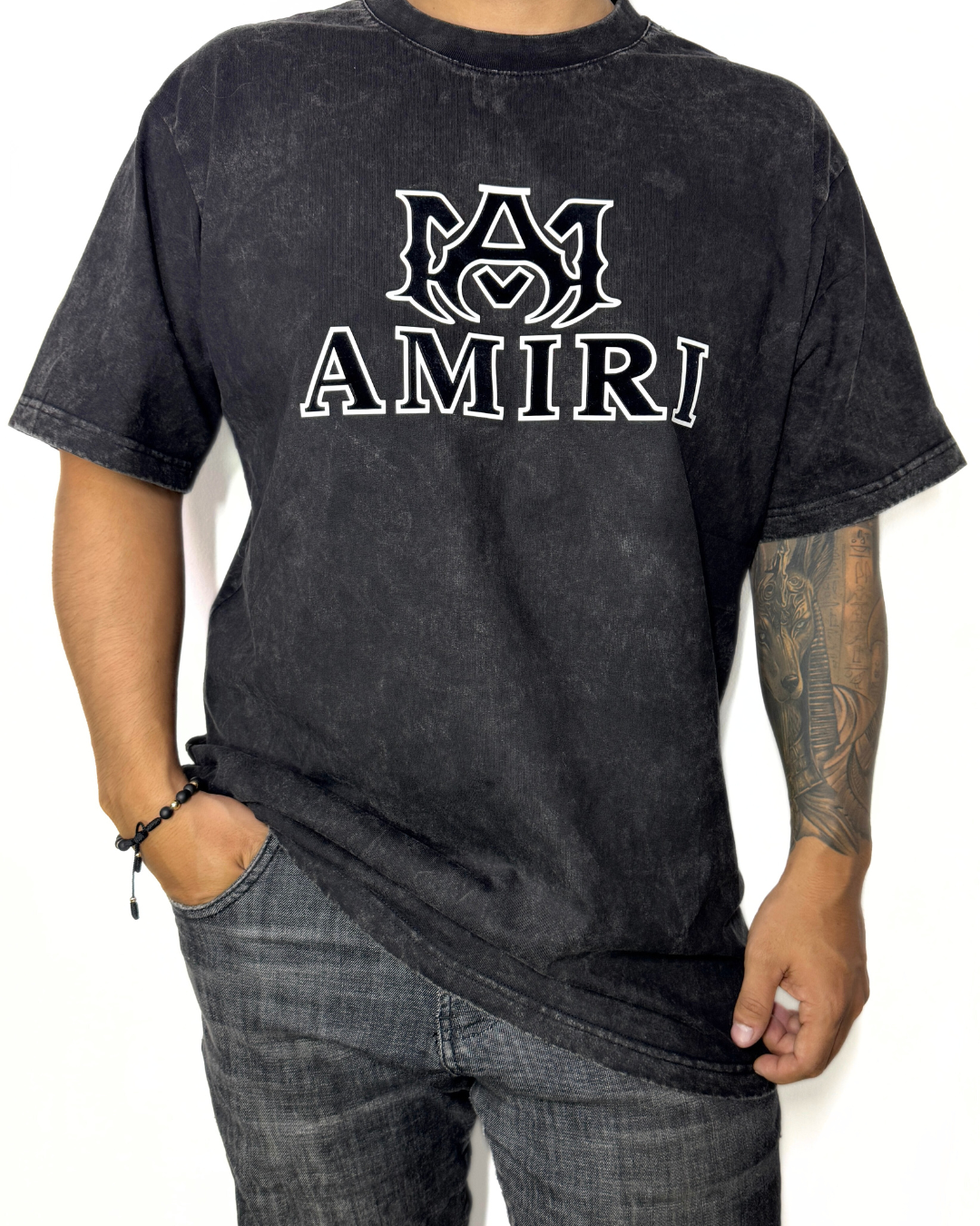 Camiseta básica pickling AMIRI negro-blanco