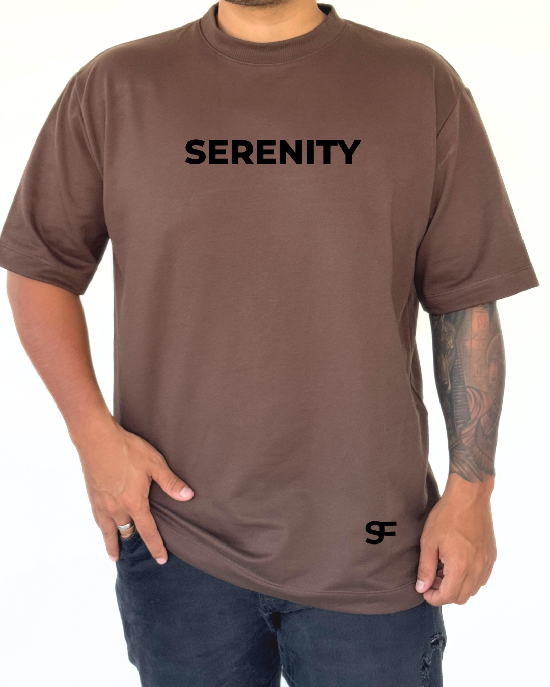Camiseta Oversize Burda 240G Cafe-Negra
