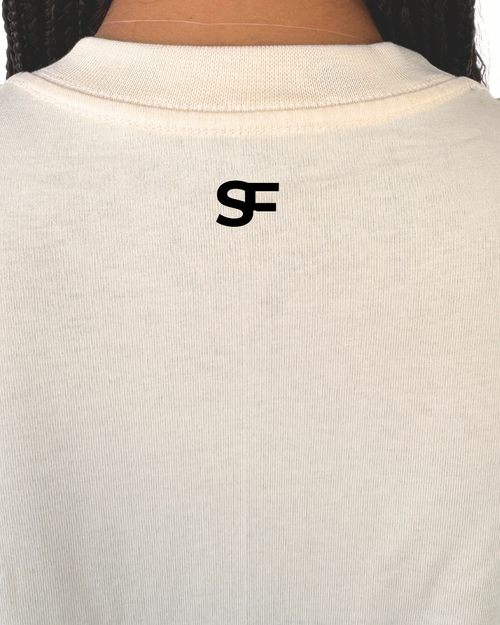 Camiseta De Mujer Oversize 265G Vainilla