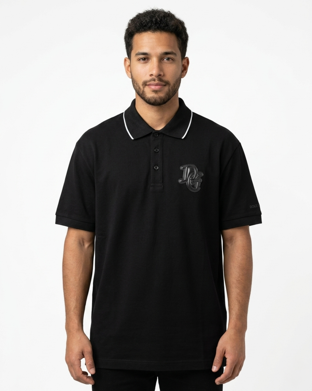 Camiseta tipo polo Negra DG