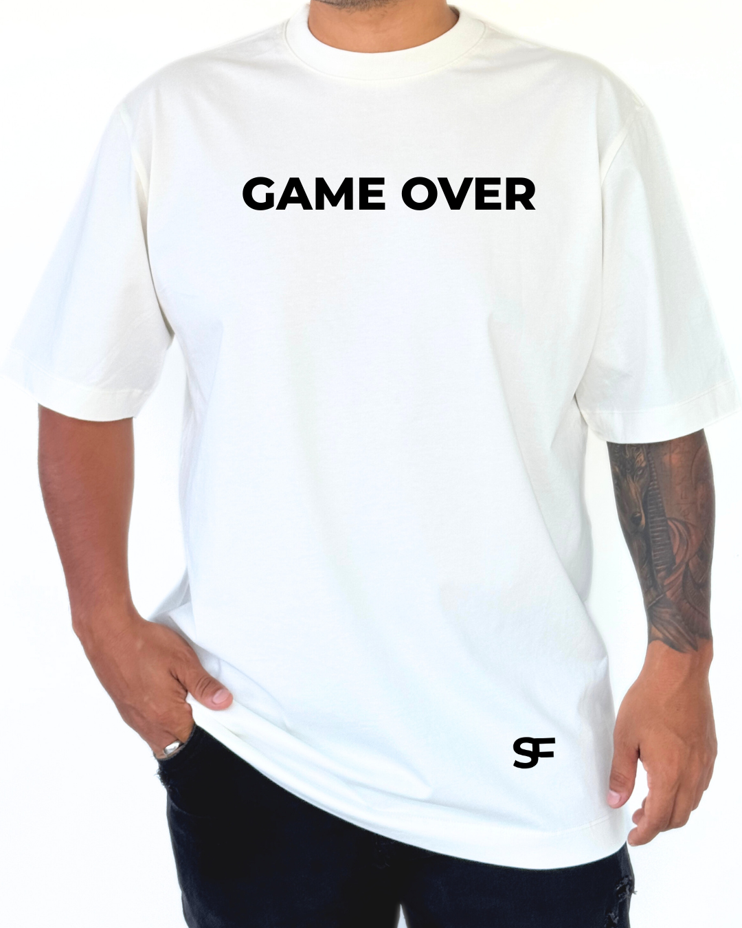 Camiseta Oversize algodón 265g Marfil