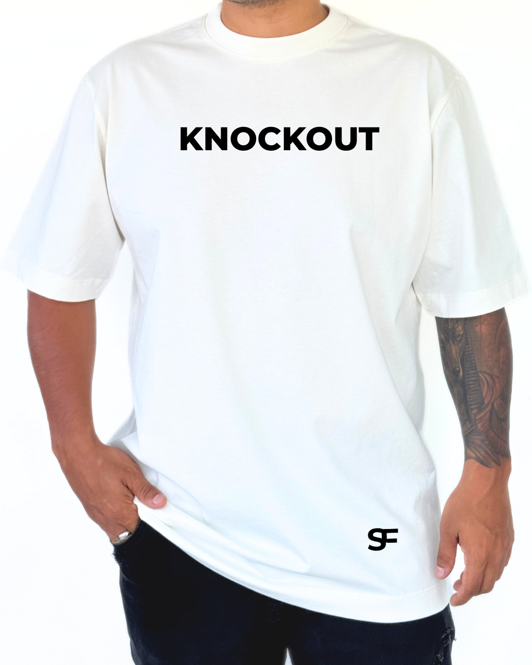 Camiseta Oversize algodón 265g Marfil