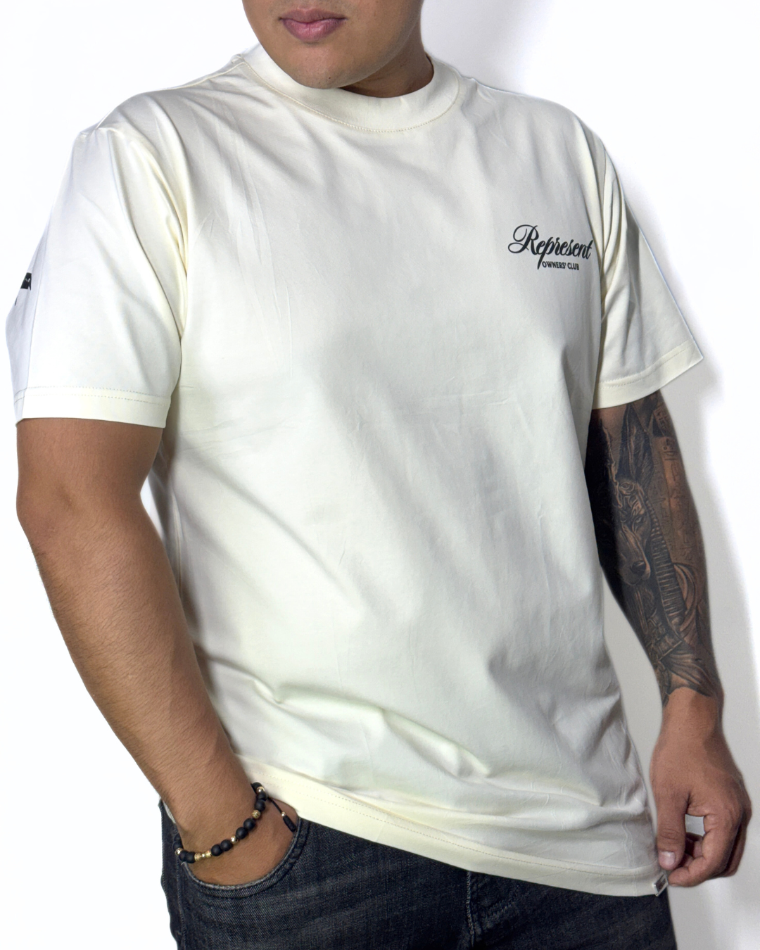 Camiseta Regular fit REPRESENT crema