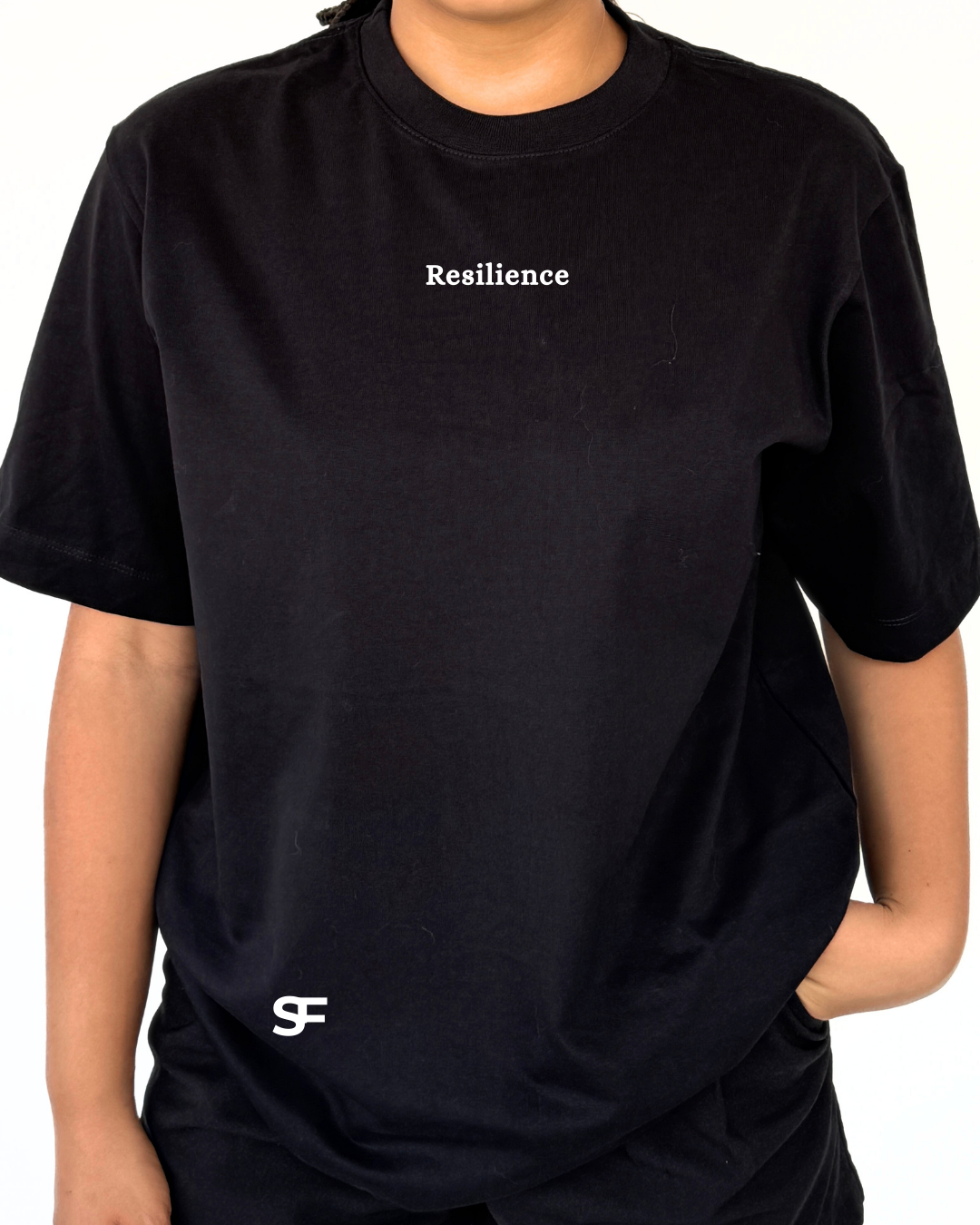 Camiseta De Mujer Oversize 265G Negra