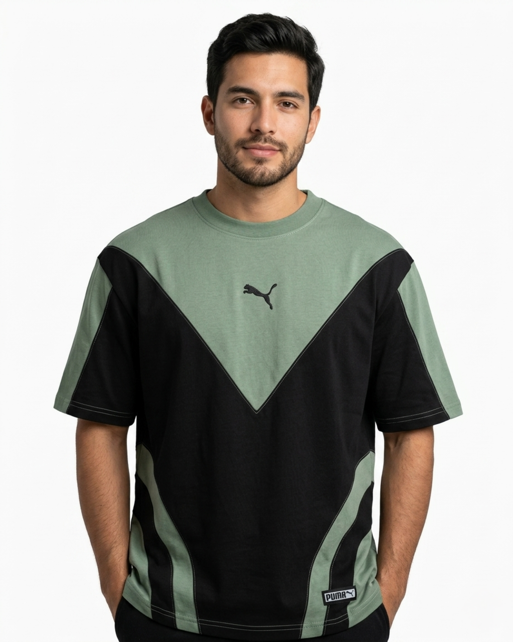 Camiseta Verde-Negro PMA