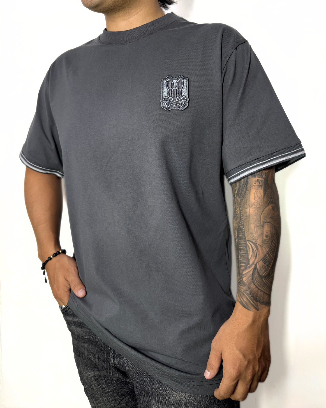 Camiseta básica psycho bunny gris