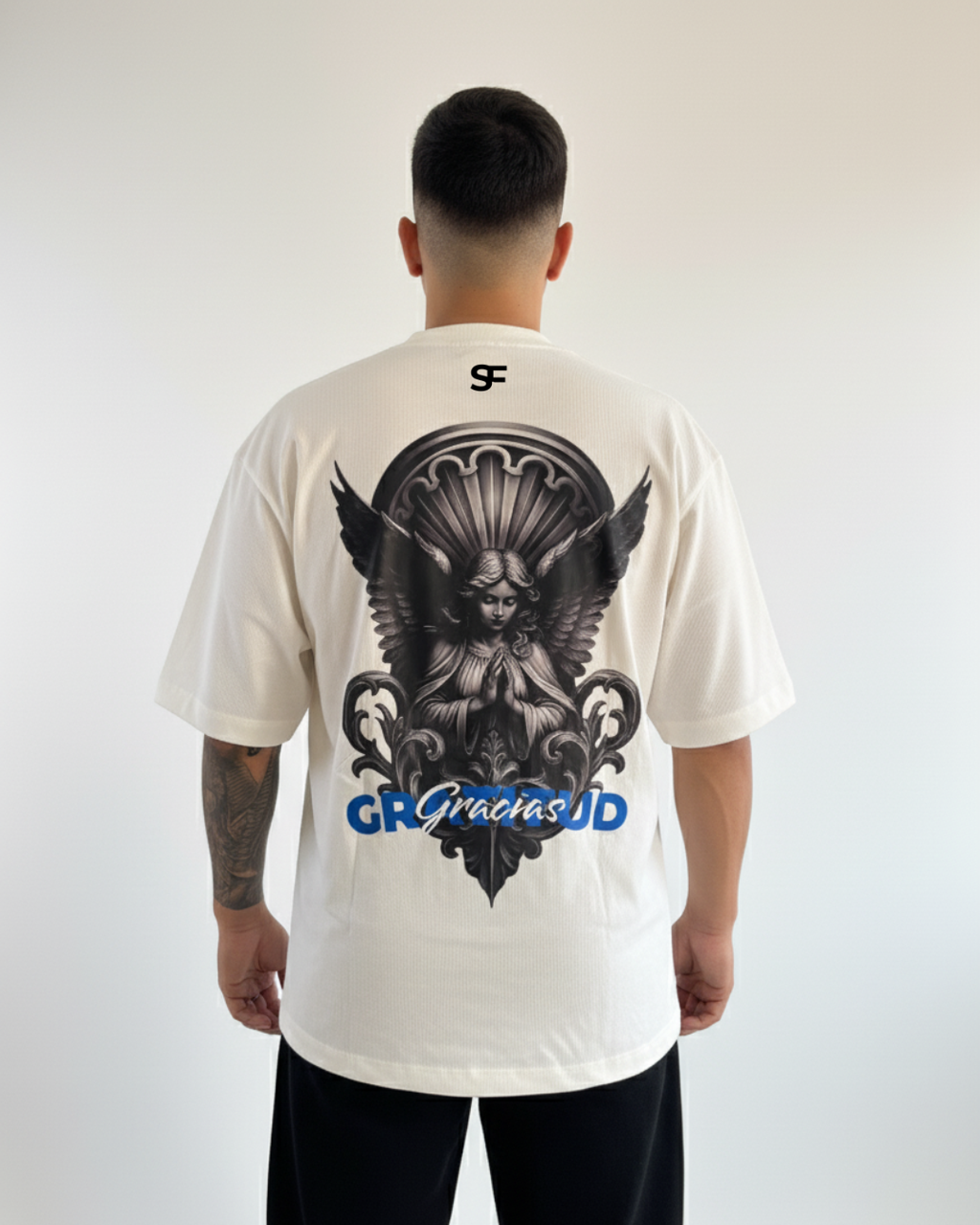 Camiseta Oversize Angel Gratitud 300g