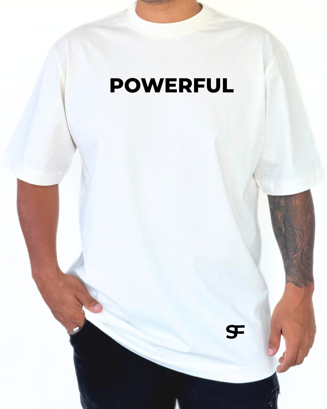 Camiseta Oversize algodón 265g Marfil