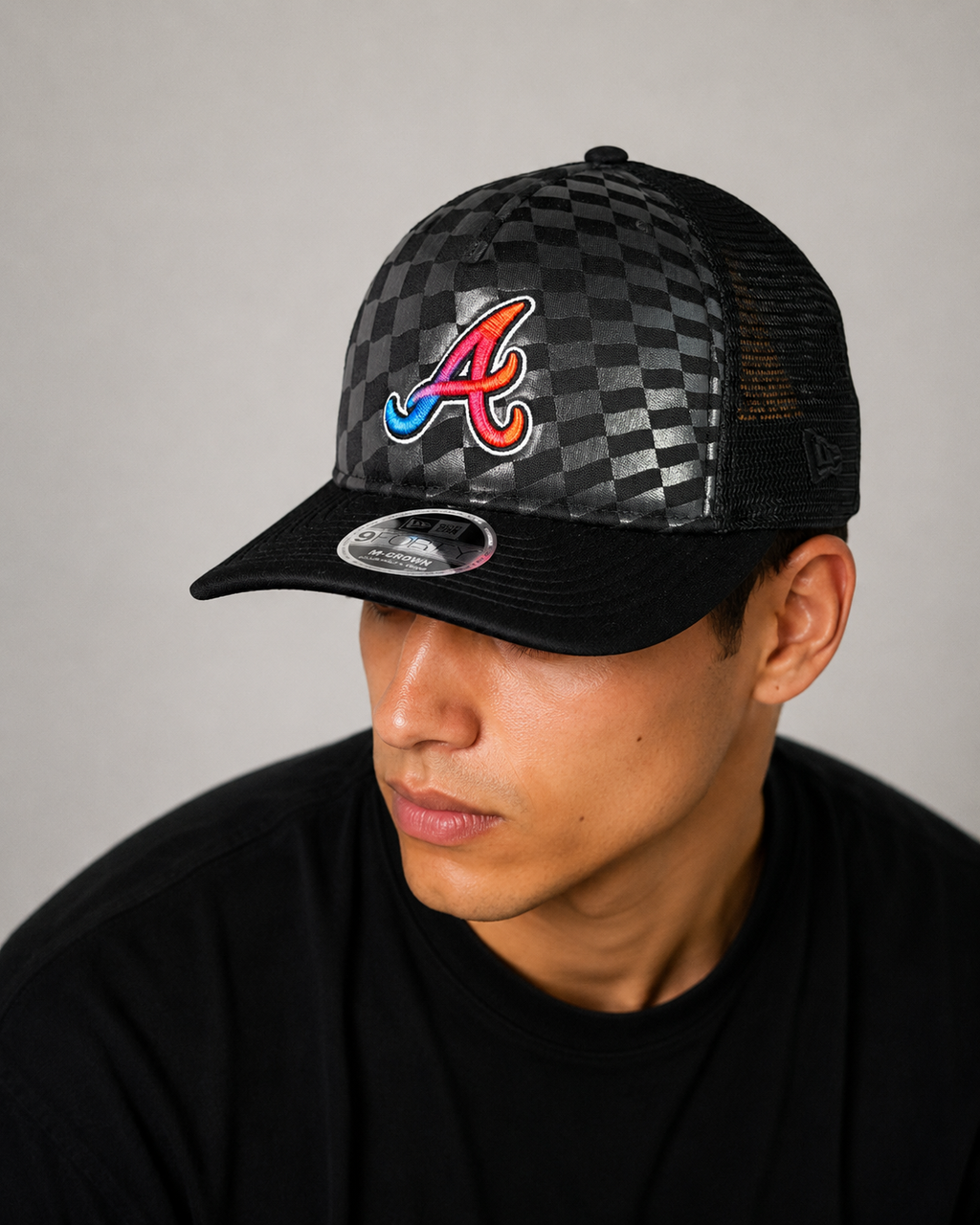 Gorra Atlanta Braves Original Mallada Negra