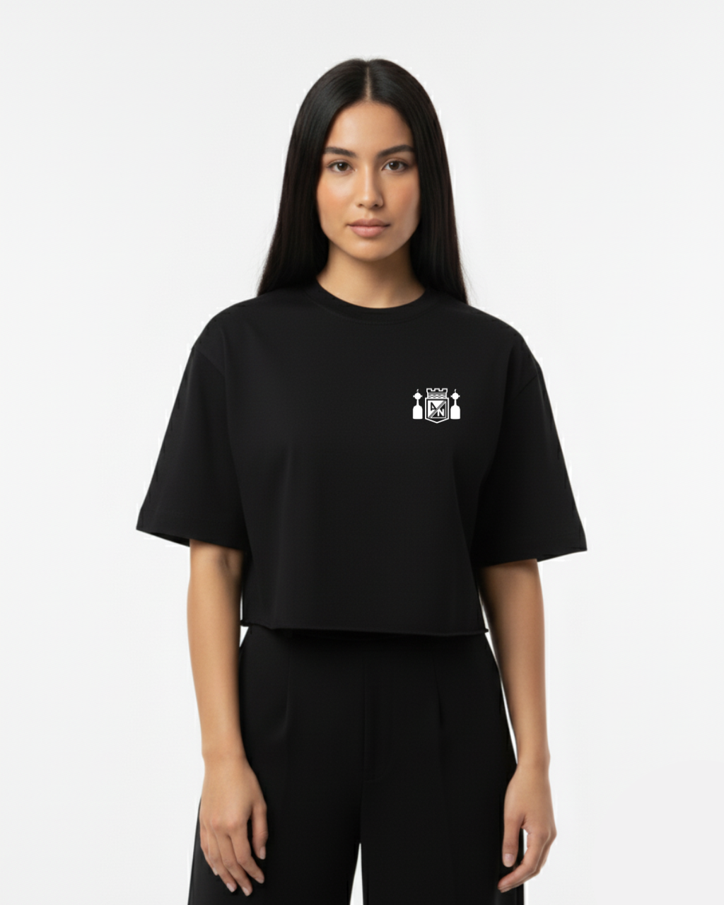 Blusa corta atlético nacional Negra