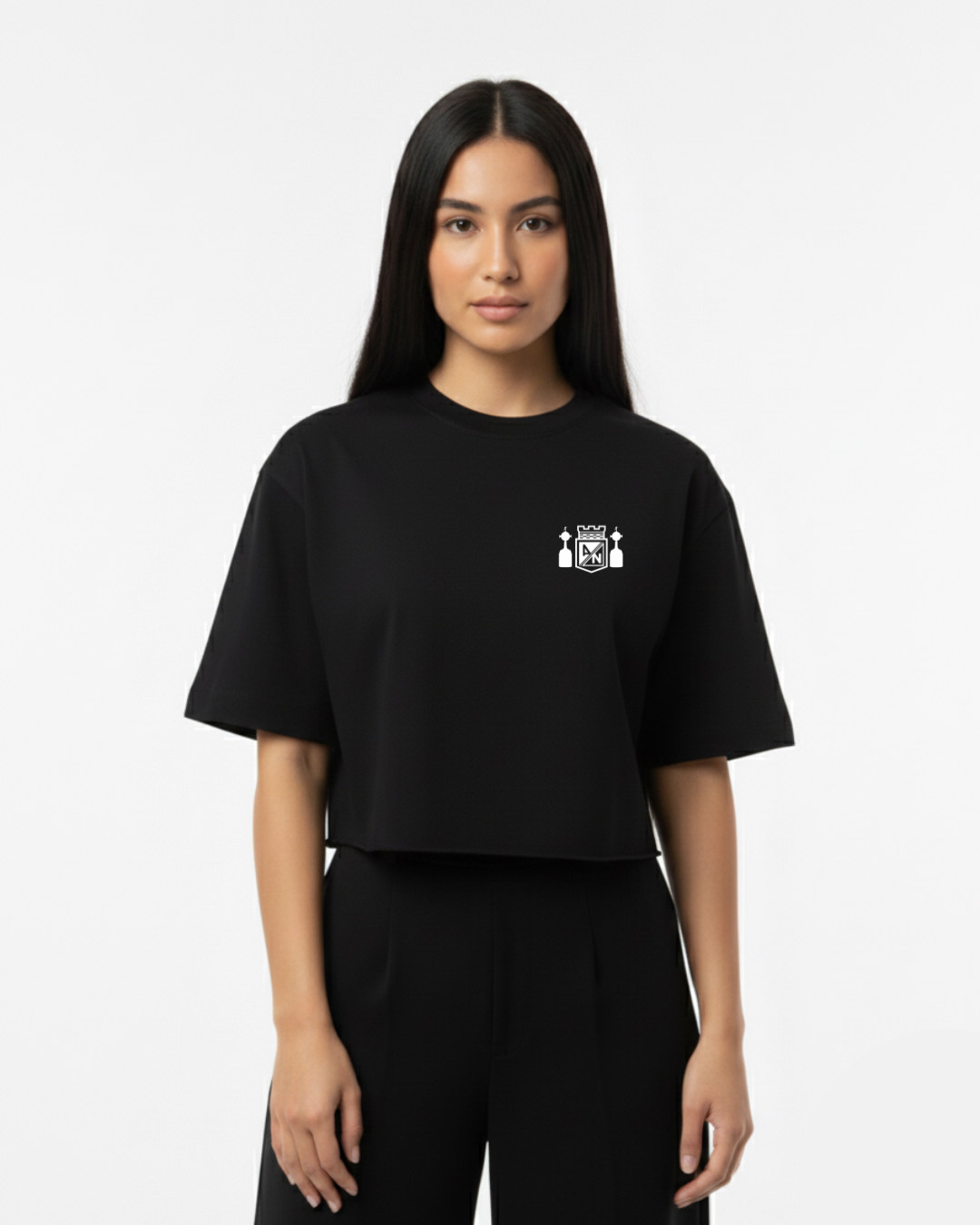 Blusa corta atlético nacional Negra