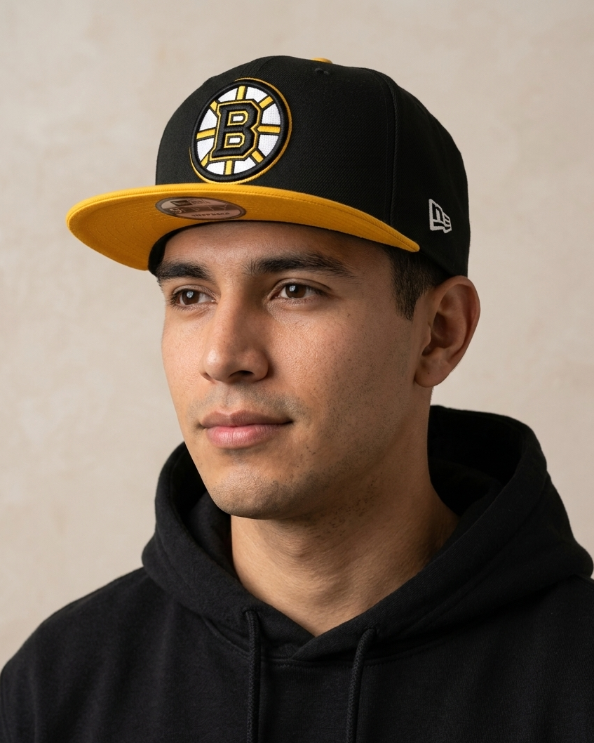 Gorra Boston Bruins Original Negro-Naranja
