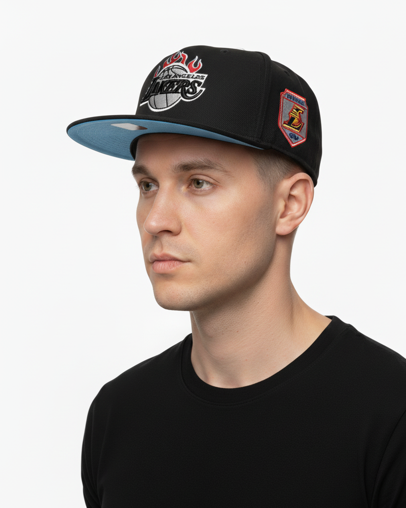 Gorra Lakers Negra- Azúl