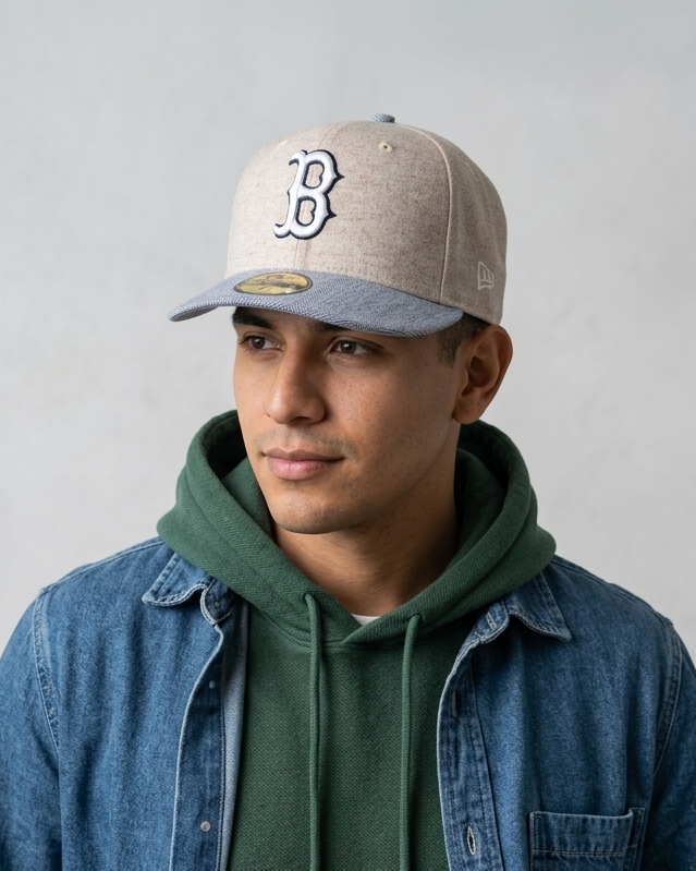 Gorra Boston Original Beige-Azul
