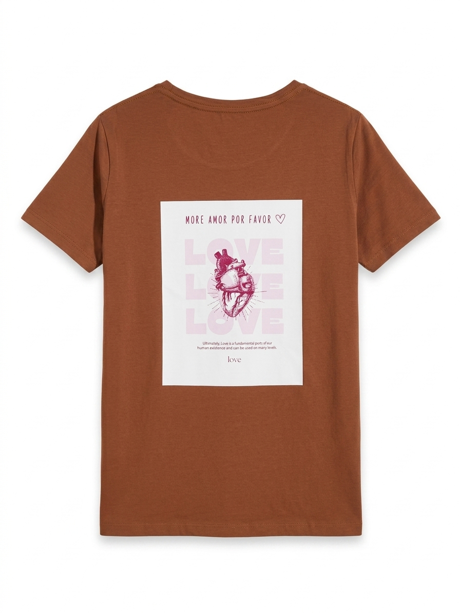 Camiseta de manga corta Café