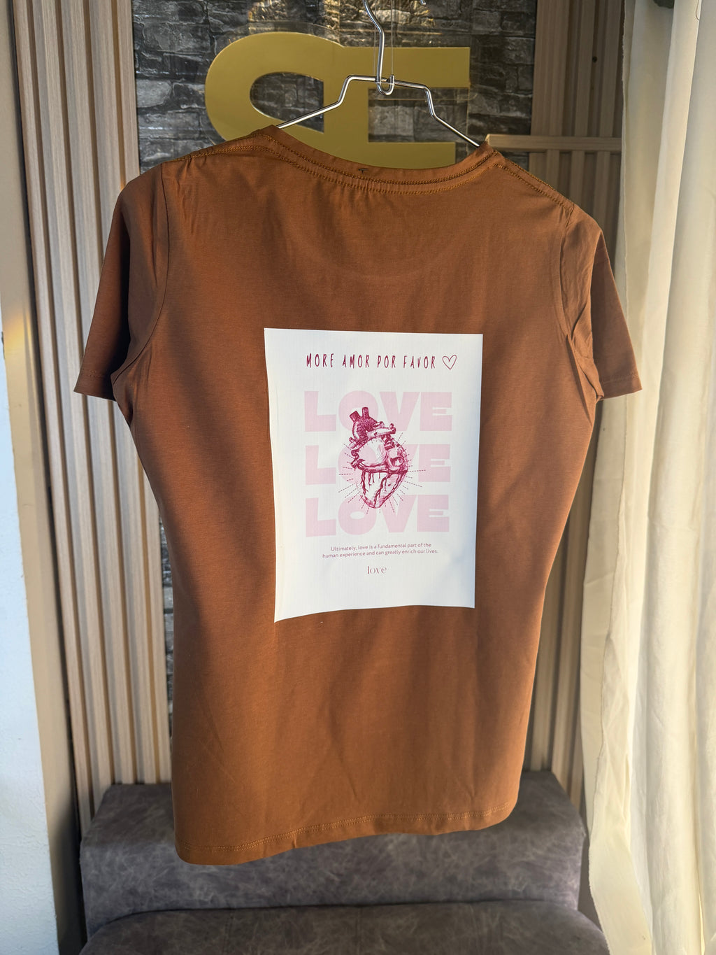 Camiseta de manga corta Café