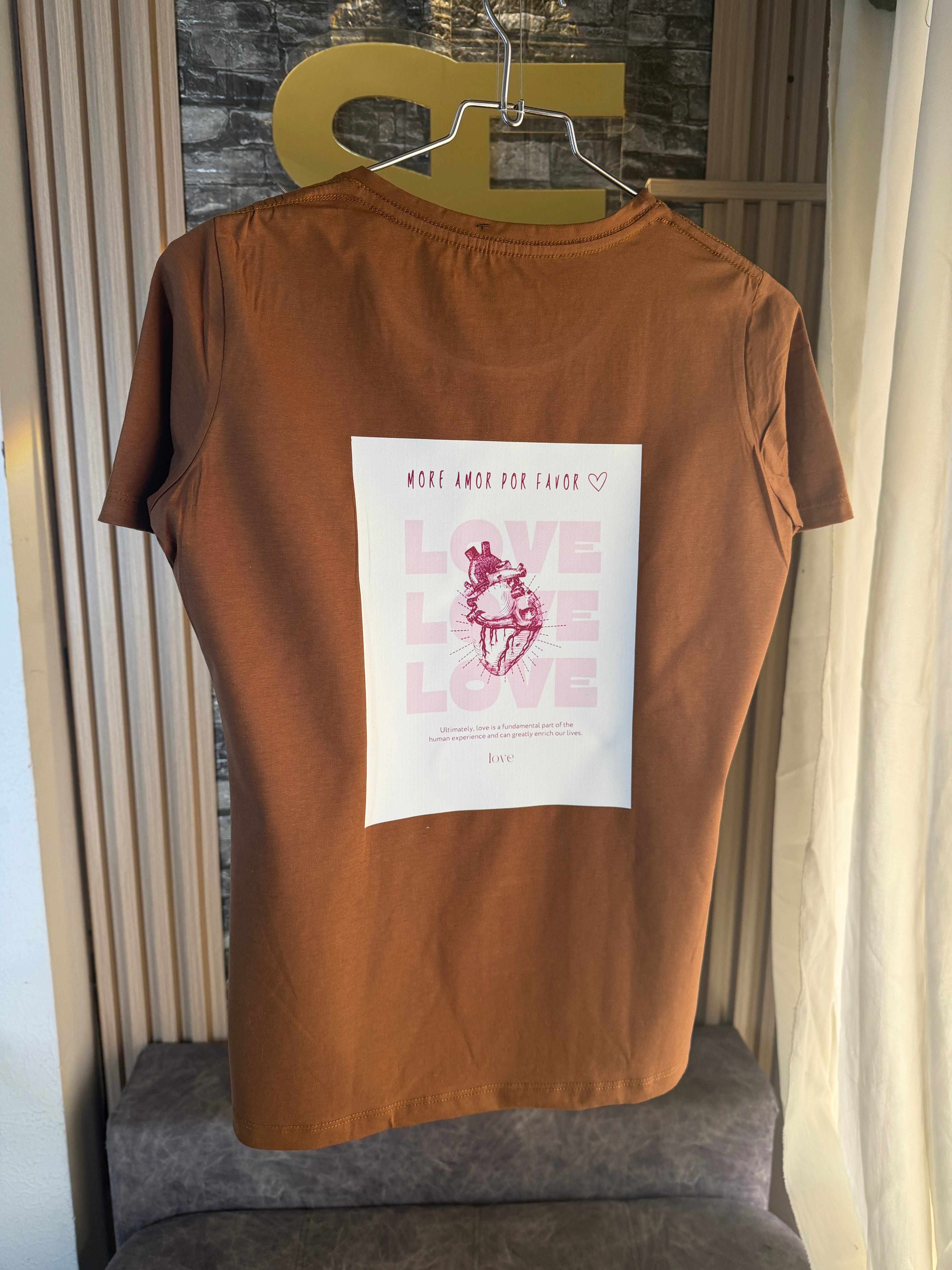Camiseta de manga corta Café