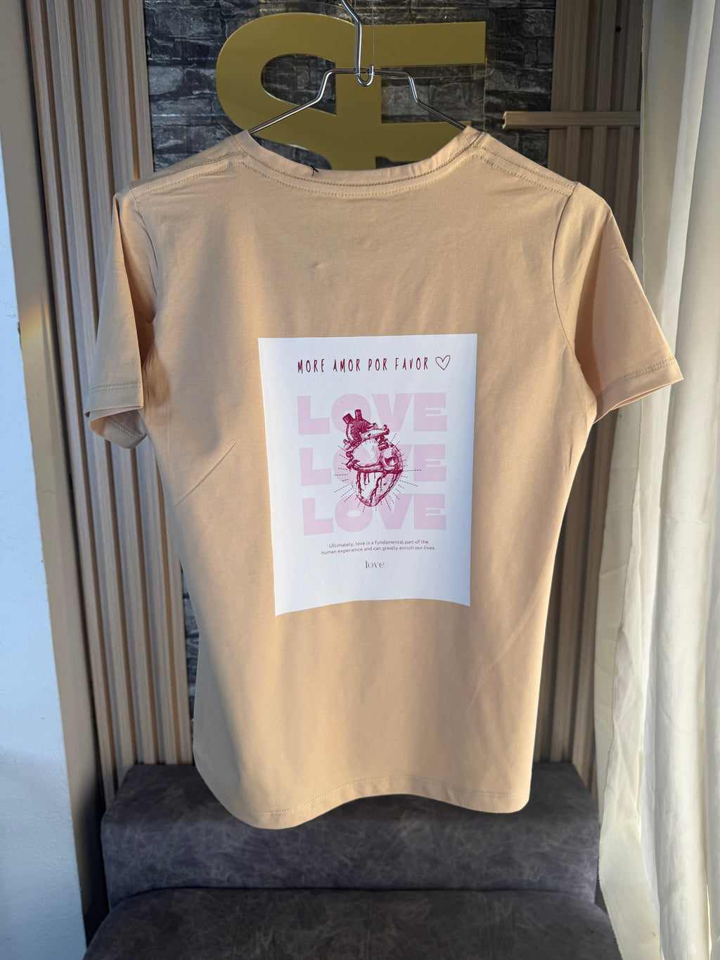 Camiseta de manga corta Café Claro