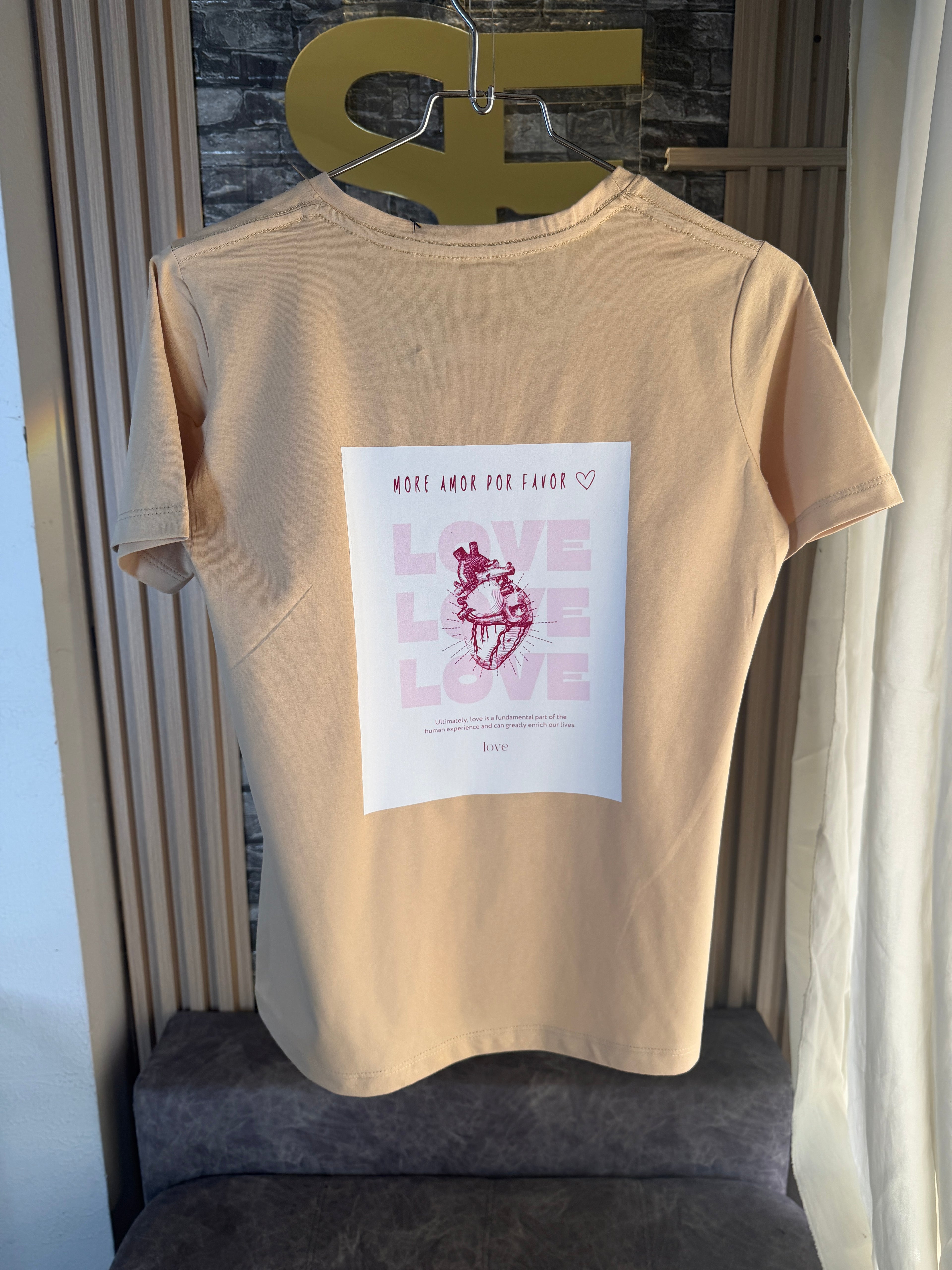 Camiseta de manga corta Café Claro