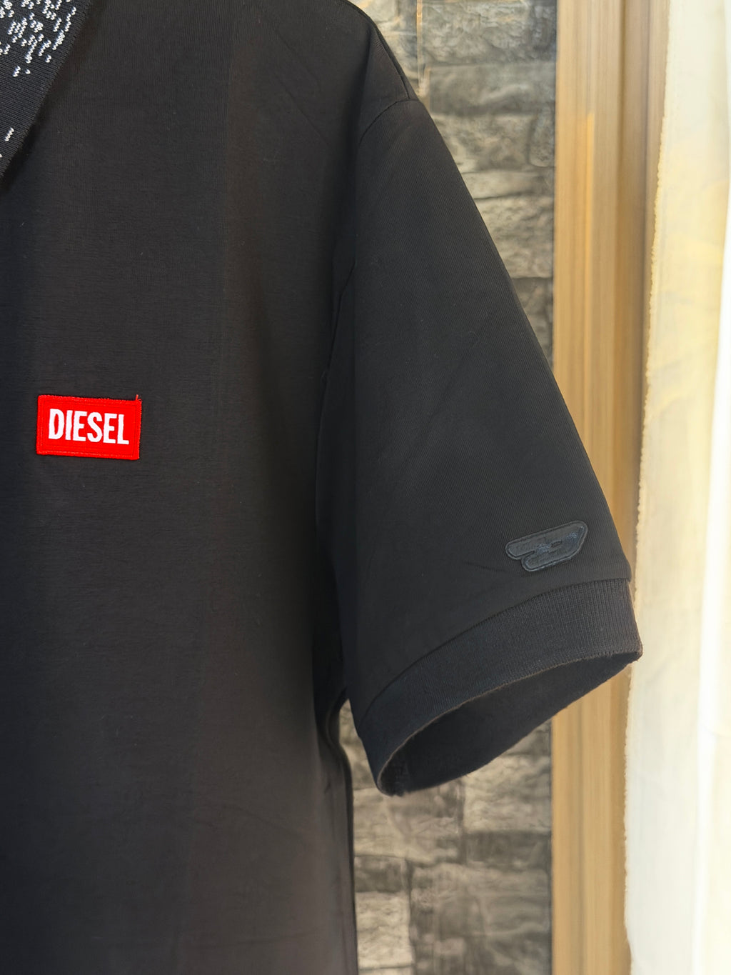 Camiseta tipo polo Negra Dsel