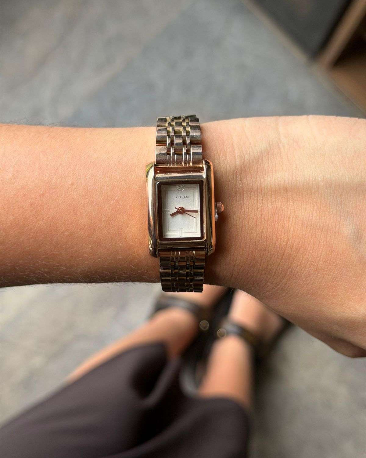 Reloj Try Brch Mujer Oro Rosa Tablero Blanco